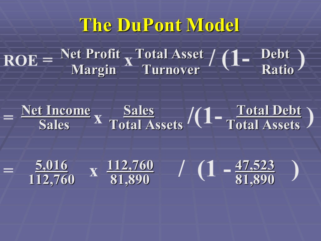 Net Profit Total Asset Debt Margin Turnover Ratio Net Income Sales Total Debt Sales